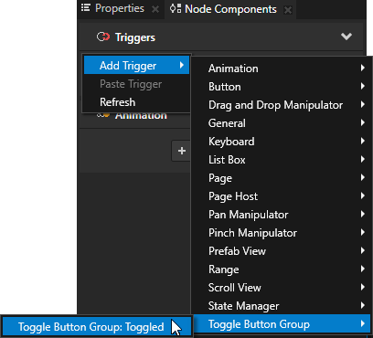 Using the Toggle Button Group nodes - Kanzi framework 3.9.1 documentation