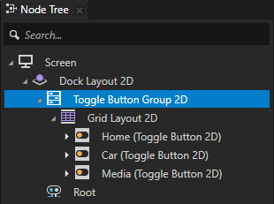 Using the Toggle Button Group nodes - Kanzi framework 3.9.1 documentation