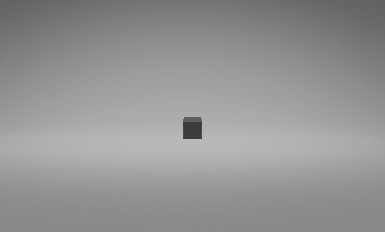 Preview showing the box rendered through the Decode bridge to the Blit Render Pass.