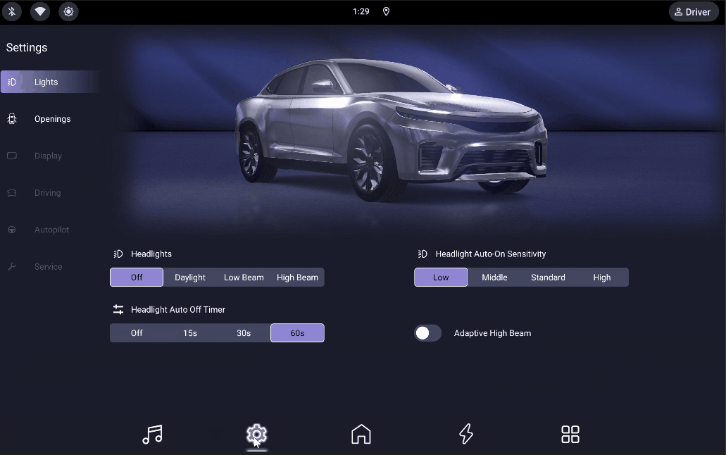 Example of cross-application transition animation