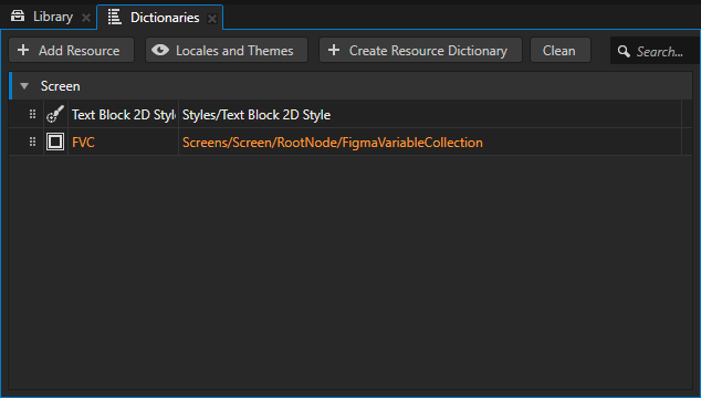 Screenshot of the FVC node properties window showing aliases and bound PropertyTypes