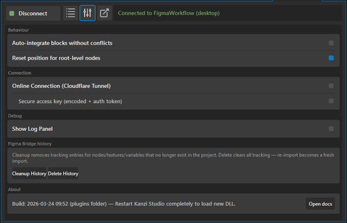 Screenshot of the Settings menu
